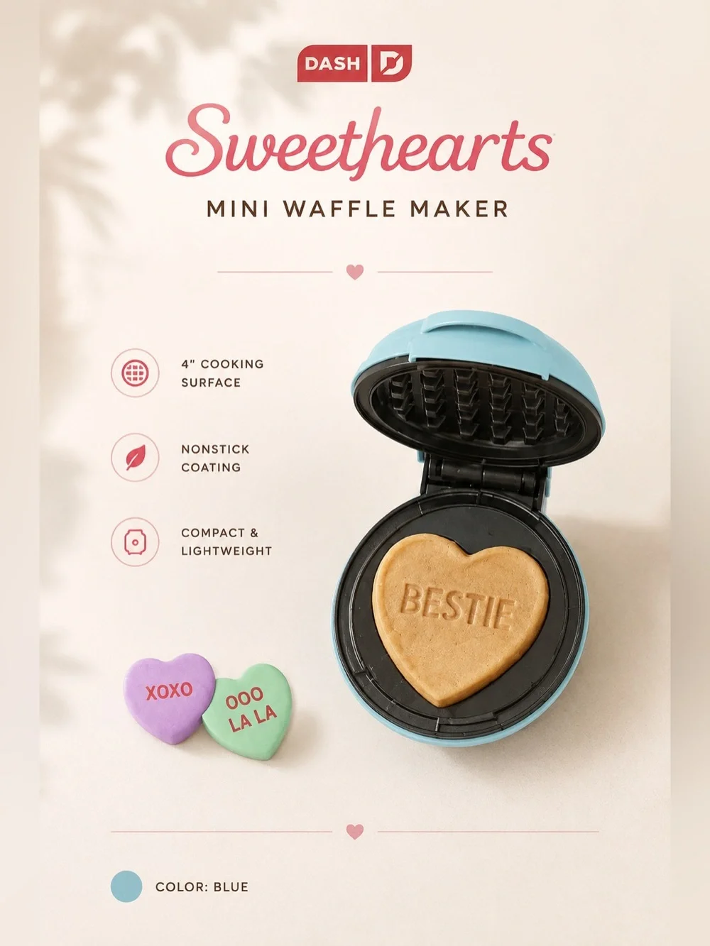 Mini Heart Waffle Maker